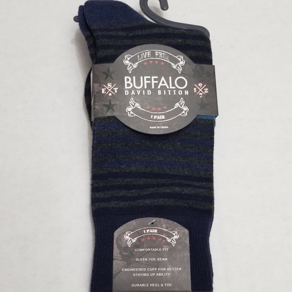 Buffalo David Bitton Mens Crew Socks GRAY//BLACK SKULL 1 Pair New